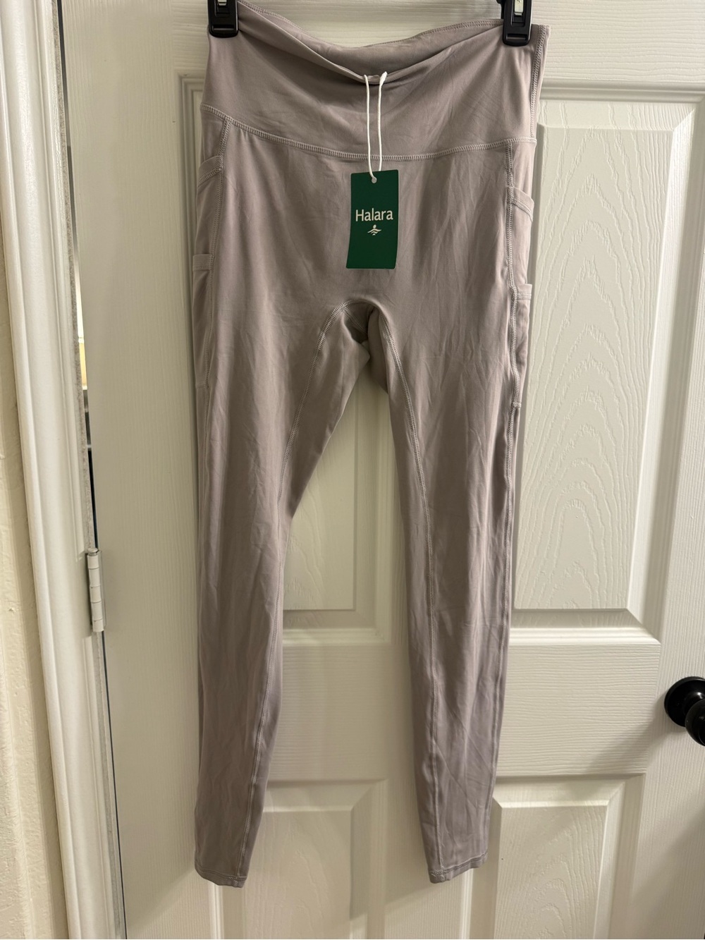 HALARA Girls' Taupe Leggings with Side Pockets